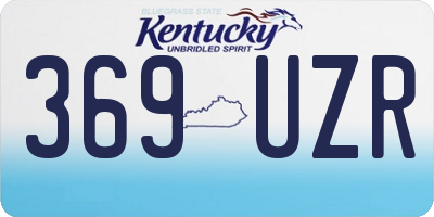 KY license plate 369UZR