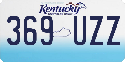 KY license plate 369UZZ