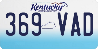 KY license plate 369VAD