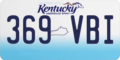 KY license plate 369VBI