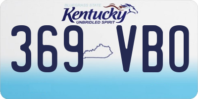 KY license plate 369VBO