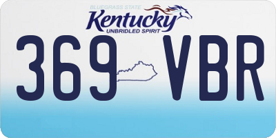 KY license plate 369VBR