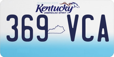 KY license plate 369VCA