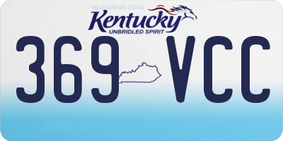 KY license plate 369VCC