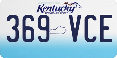 KY license plate 369VCE