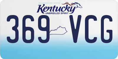 KY license plate 369VCG