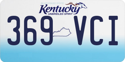KY license plate 369VCI