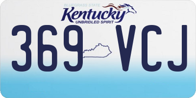 KY license plate 369VCJ