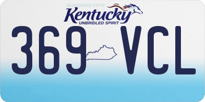 KY license plate 369VCL