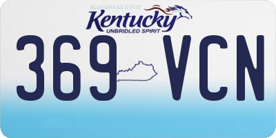 KY license plate 369VCN