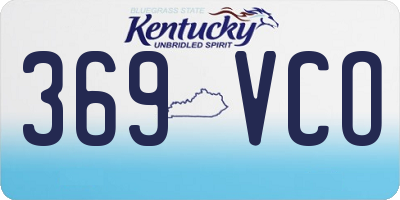 KY license plate 369VCO