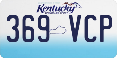 KY license plate 369VCP