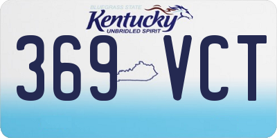 KY license plate 369VCT