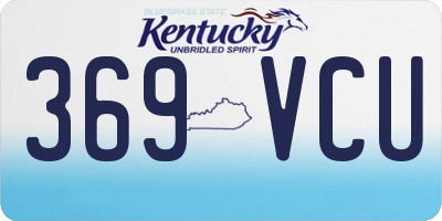 KY license plate 369VCU