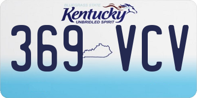 KY license plate 369VCV