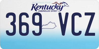 KY license plate 369VCZ