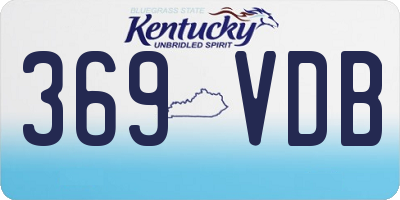 KY license plate 369VDB