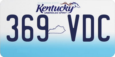 KY license plate 369VDC