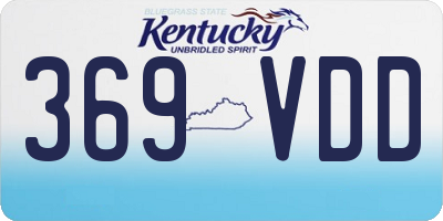 KY license plate 369VDD