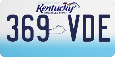 KY license plate 369VDE