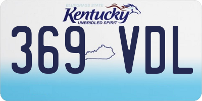 KY license plate 369VDL