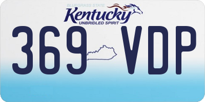 KY license plate 369VDP