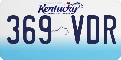 KY license plate 369VDR
