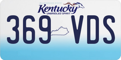 KY license plate 369VDS