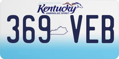 KY license plate 369VEB