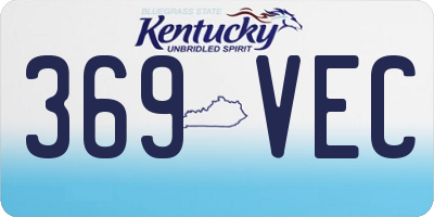 KY license plate 369VEC