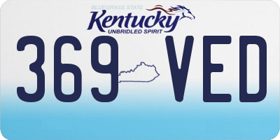 KY license plate 369VED