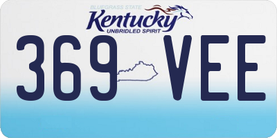 KY license plate 369VEE