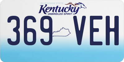 KY license plate 369VEH