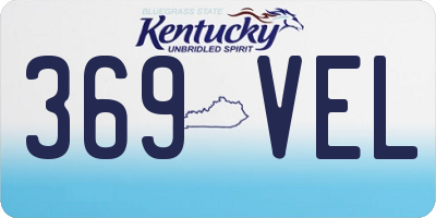 KY license plate 369VEL