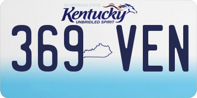 KY license plate 369VEN
