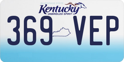 KY license plate 369VEP