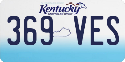 KY license plate 369VES