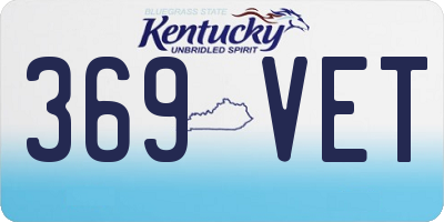 KY license plate 369VET