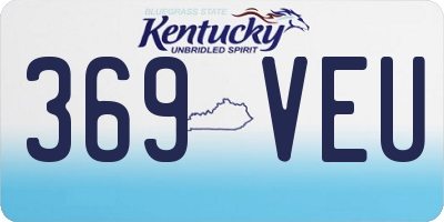 KY license plate 369VEU