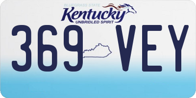 KY license plate 369VEY