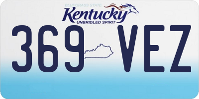 KY license plate 369VEZ