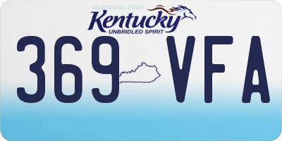 KY license plate 369VFA