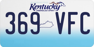 KY license plate 369VFC