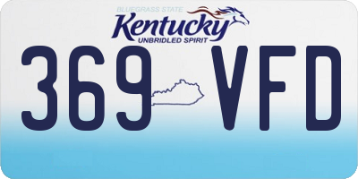 KY license plate 369VFD