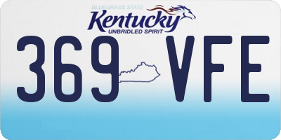 KY license plate 369VFE