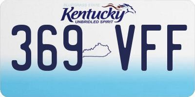 KY license plate 369VFF
