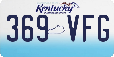 KY license plate 369VFG
