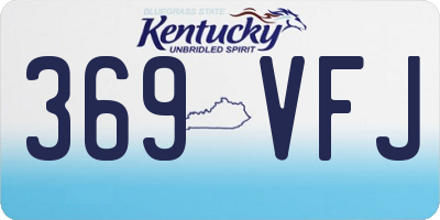 KY license plate 369VFJ