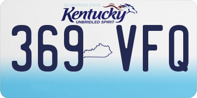 KY license plate 369VFQ