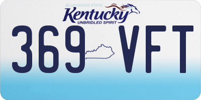 KY license plate 369VFT